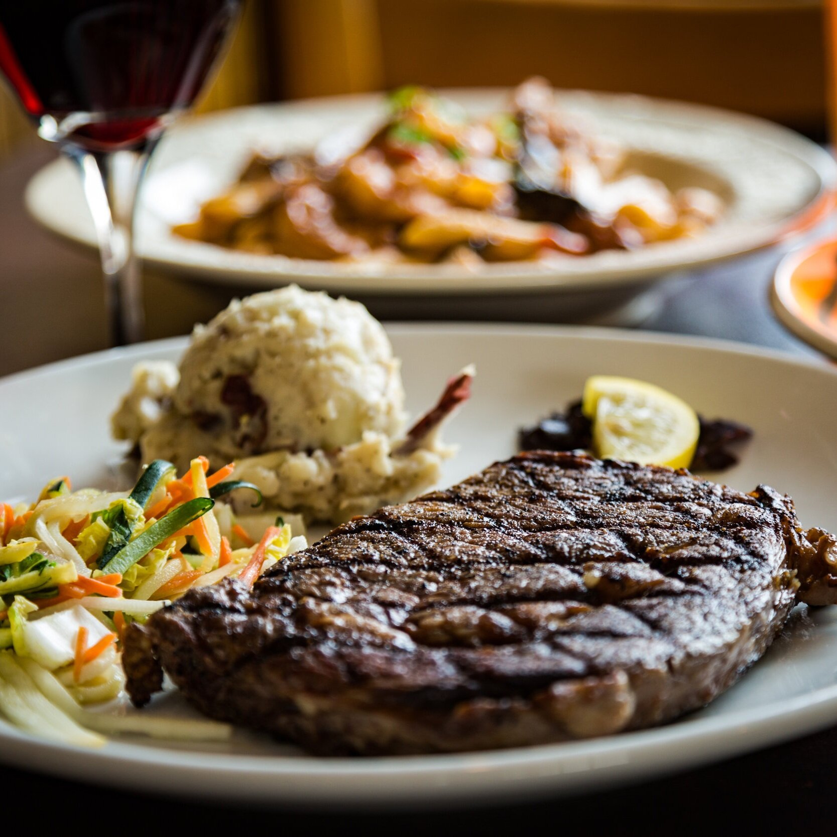 Hand-cut Ribeye Steak with black truffle salt